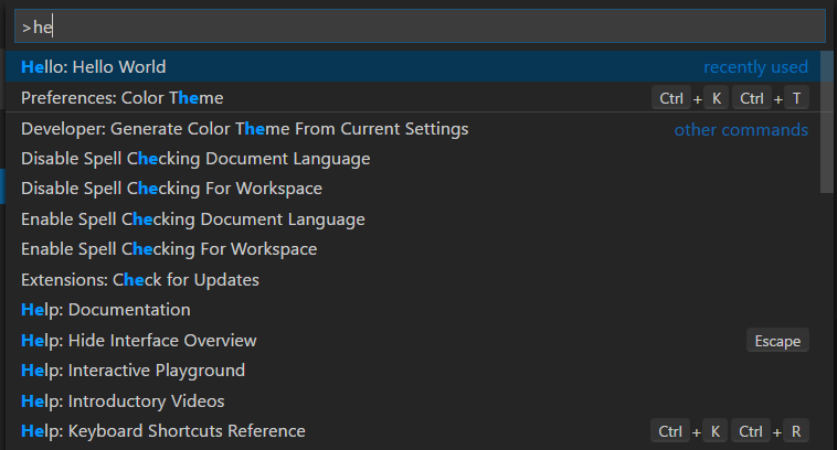 commands extension point example